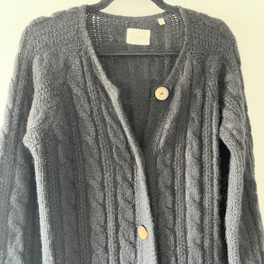 *RESERVED* Dôen 'Mesa' Cardigan Sweater, Black, XS - Picture 3 of 15
